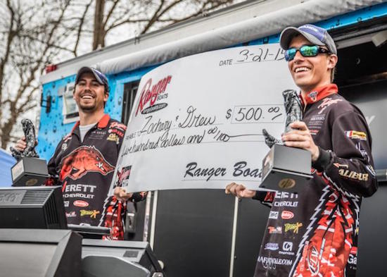 UNIVERSITY OF ARKANSAS WINS INAUGURAL FLW COLLEGE FISHING OPEN ON KENTUCKY LAKE