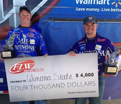WINONA STATE UNIVERSITY WINS FLW COLLEGE FISHING CENTRAL CONFERENCE CHAMPIONSHIP ON CARLYLE LAKE