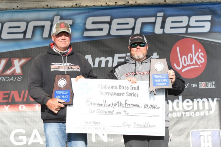 Boat Docks were the key for Brannon Hurst and Mike Freeman winning Alabama Bass Trail on Logan Martin Lake  By Jason Duran