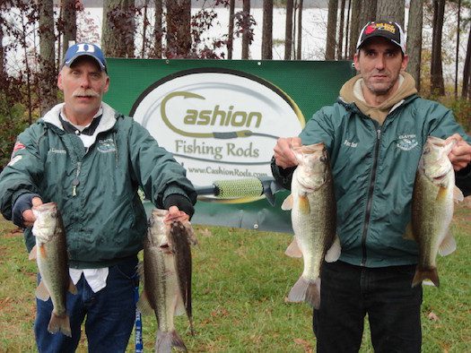 Ron Szaro & Brian Lipscomb  Win the CASHION FISHING RODS 'END OF YEAR' TEAM BASS TRAIL CHAMPIONSHIP RESULTS Saturday November 1st, 2014