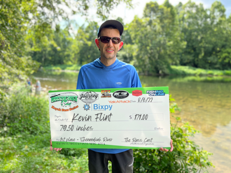Kevin Flint Wins Bass Cast Kayak Series Shenandoah River Aug 6th 2022