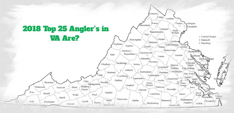 The Top 25 Angler’s in VA for 2018 are?