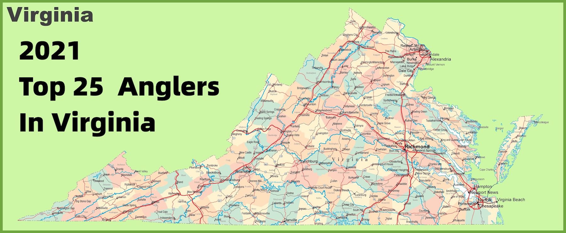 2021 Top 25 Anglers in Virginia