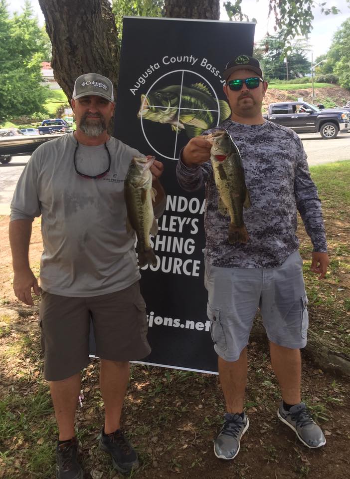 Shawn Wills & Ron (Bubba) Tooth Win Augusta County Bass Johns Rappahannock River  August 12,2017