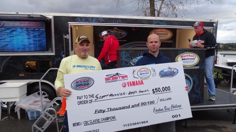 Scott Hamrick & Roger Hoover Win 2018 CBC Classic Oct 26-27 Lake Wylie, NC