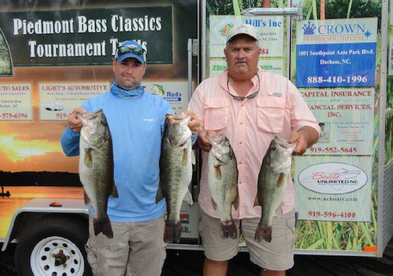 PIEDMONT BASS CLASSICS TEAM BASS SPRING MINI TRAIL CHAMPIONSHIP RESULTS Saturday June 7th, 2014 ~ Falls Lake~ Ledge Rock Wildlife Ramp