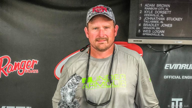 RAINBOW CITY’S BROWN WINS T-H MARINE FLW BASS FISHING LEAGUE BAMA DIVISION TOURNAMENT ON LAKE NEELY HENRY