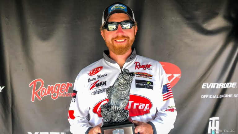 CASEY MARTIN WINS T-H MARINE FLW BASS FISHING LEAGUE CHOO CHOO DIVISION FINALE ON LAKE GUNTERSVILLE