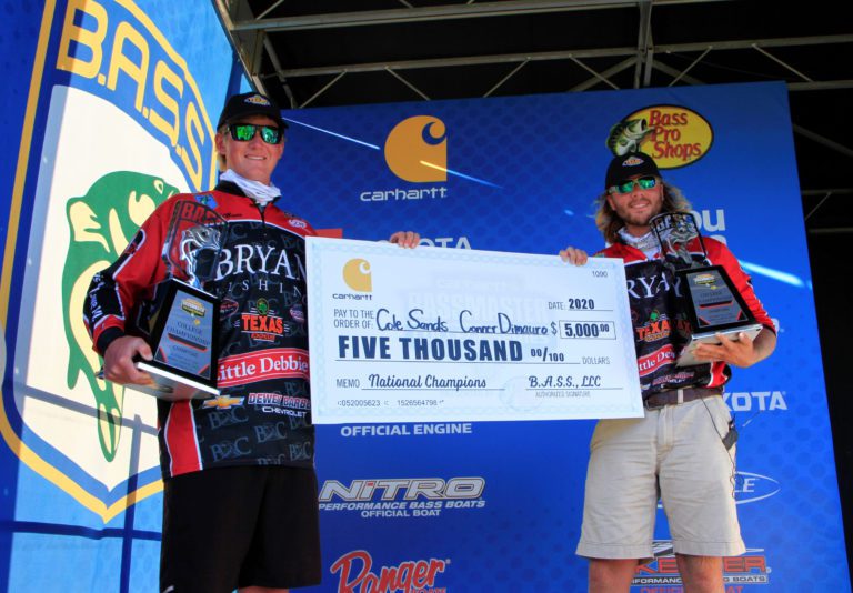 Sands And Dimauro Finish Dominant Win At Bassmaster College National Championship