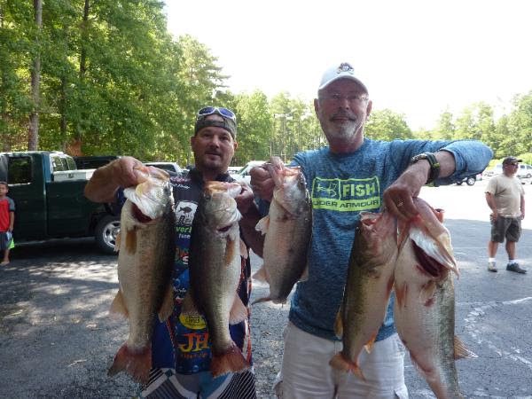 David Hall & Kevin Farley Win PBC End of Year Team Bass Fishing Trail Q#3 August 11,2017 Falls Lake
