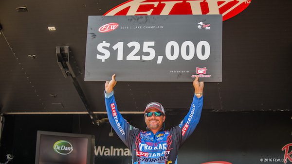 ARTIN LEADS WIRE-TO-WIRE, WINS WALMART FLW TOUR ON LAKE CHAMPLAIN PRESENTED BY GENERAL TIRE