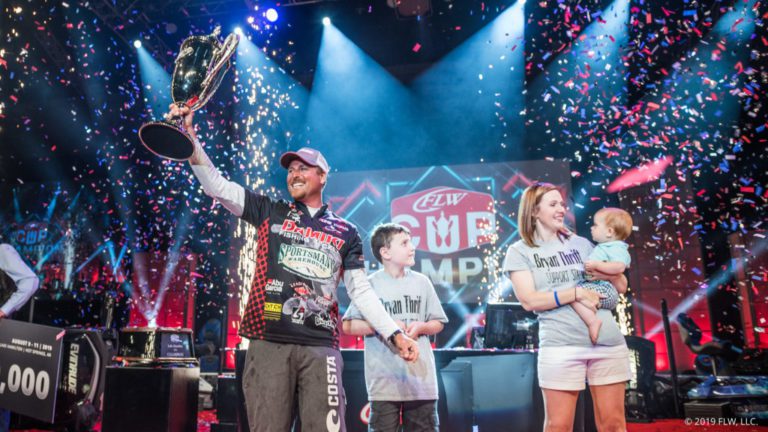 THRIFT GOES WIRE-TO-WIRE, WINS PROFESSIONAL BASS FISHING’S 2019 FLW CUP