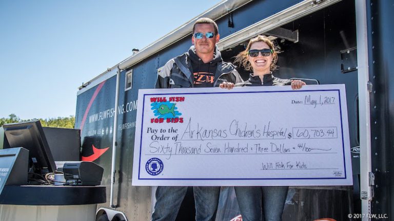 FLW WILL FISH FOR KIDS CHARITY TOURNAMENT CROSSES $1 MILLION DONATION MARK TO ARKANSAS CHILDREN’S HOSPITAL