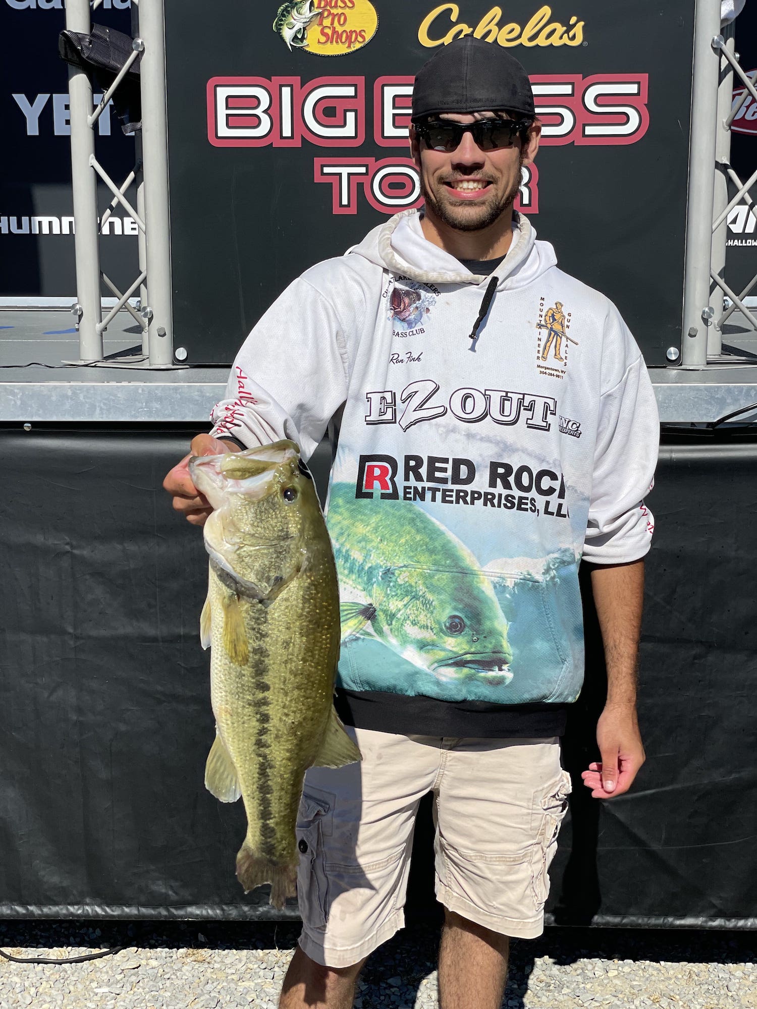 Curtis Fink with his  7.40 caught on Day 2 of the Big Bass Tour on Smith Mountain Lake