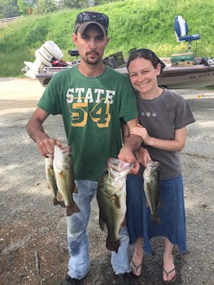 Forrest & Rachel Yoder Win HillCity Bassmasters event on Banister Lake May 16th 2015