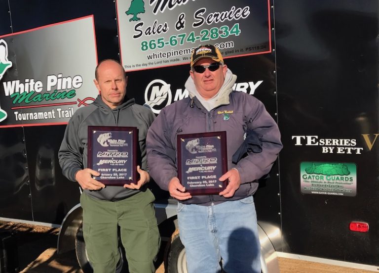 Chad Waddell and Rodney Craddock Win White Pines Marine Trail Feb 25,2017 on Cherokee Lake