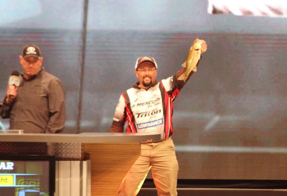Lugar is still optimistic after day one of the 2015 Bassmaster Classic