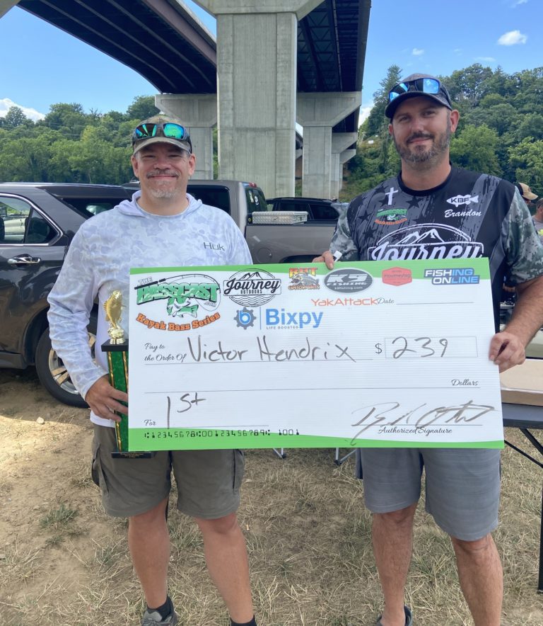 Victor Hendrix Wins the Bass Cast Kayak Bass series on The New River July 17th 2021