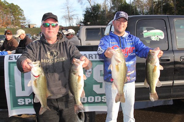 Tyler Trent and Ricky Trent Win Bass Cast Fall Tournament Trail Buggs Island Classic December 6th 2015