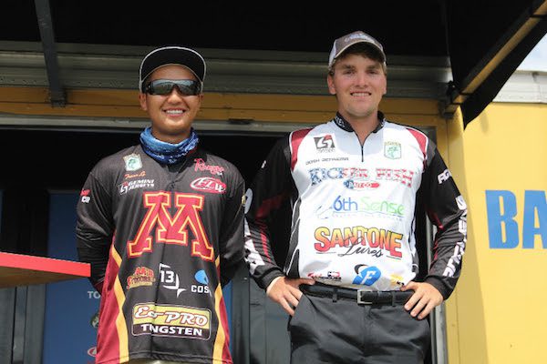 College Anglers Bensema, Lo Face Off For Bassmaster Classic Berth