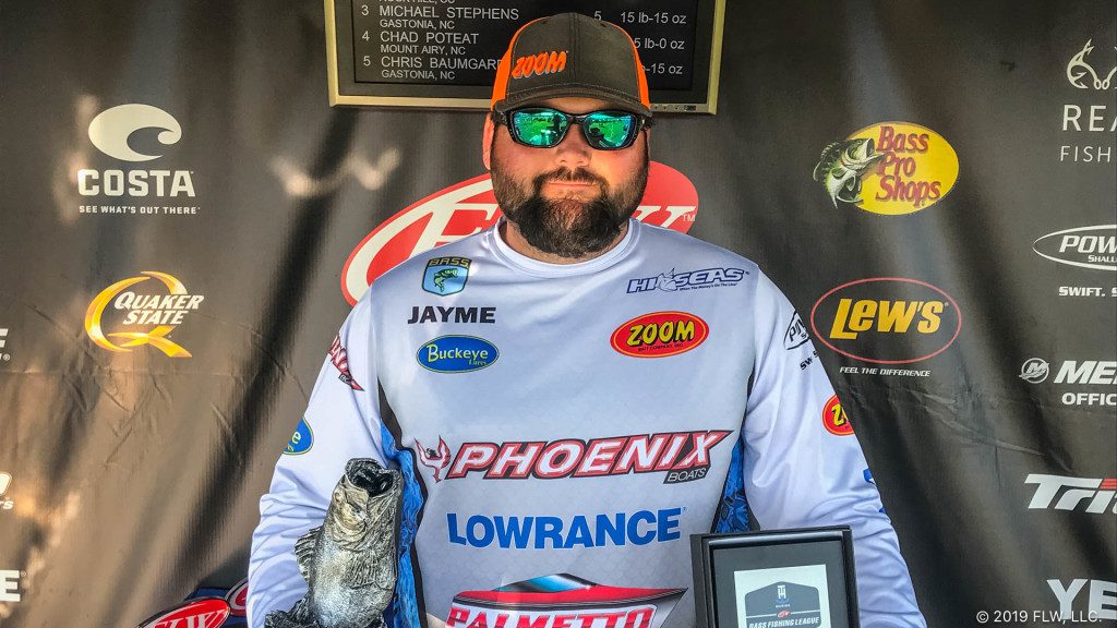 RAMPEY WINS T-H MARINE FLW BASS FISHING LEAGUE TOURNAMENT ON LAKE WYLIE