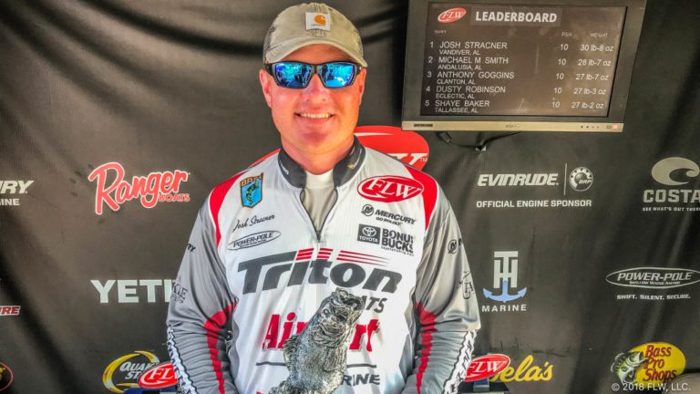 VANDIVER’S STRACNER WINS T-H MARINE FLW BASS FISHING LEAGUE BAMA DIVISION FINALE ON LAKE JORDAN