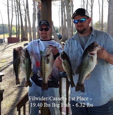 Filwider & Cassel win the  Leesville Lake Club Tournament on Lake Anna April 12, 2015