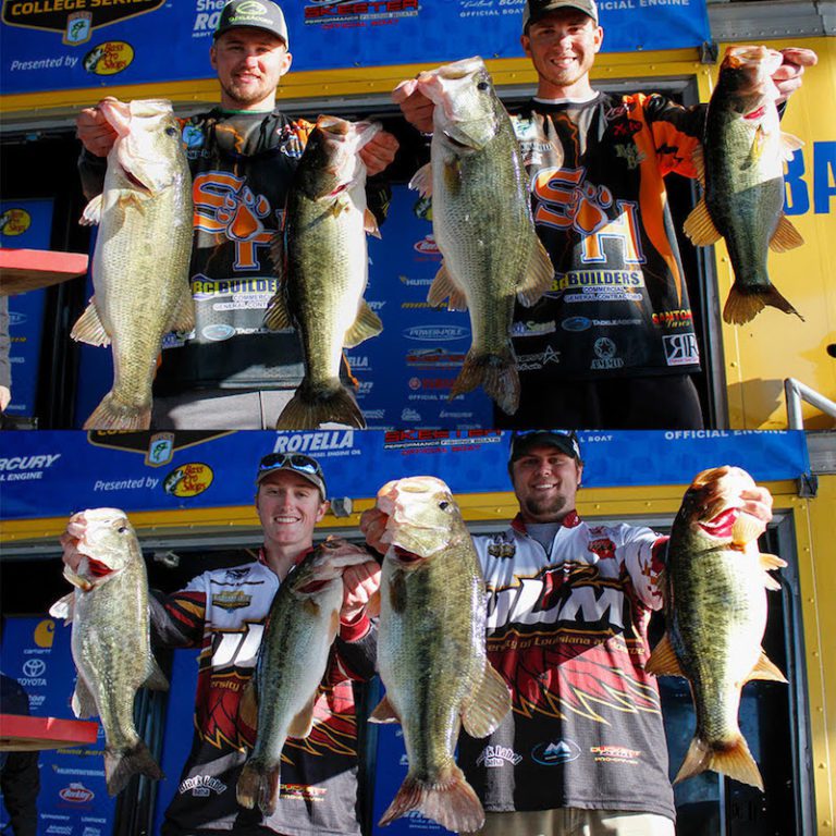 Louisiana, Texas Teams Tied After First Round Of Bassmaster College Regional