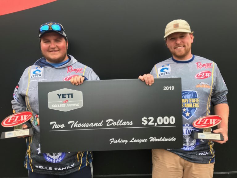 MURRAY STATE UNIVERSITY WINS YETI FLW COLLEGE FISHING CENTRAL CONFERENCE OPENER ON LAKE CUMBERLAND PRESENTED BY COSTA