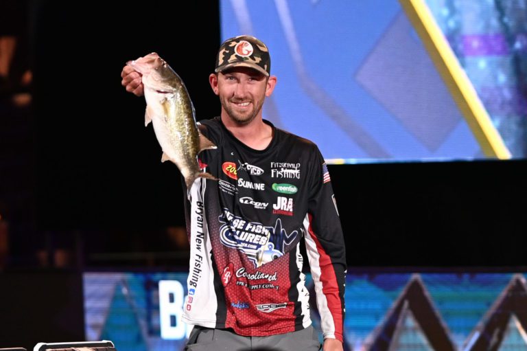 With Both Arms Working, New Takes Day 1 Lead At Bassmaster Classic On Lake Hartwell