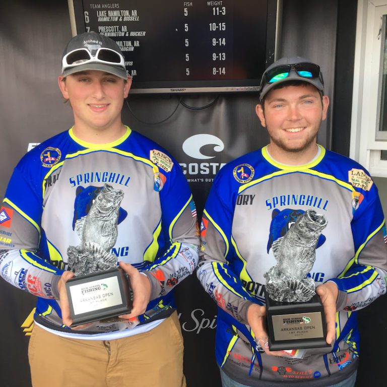 SPRING HILL HIGH SCHOOL WINS FLW HIGH SCHOOL FISHING ARKANSAS OPEN AT LAKE HAMILTON