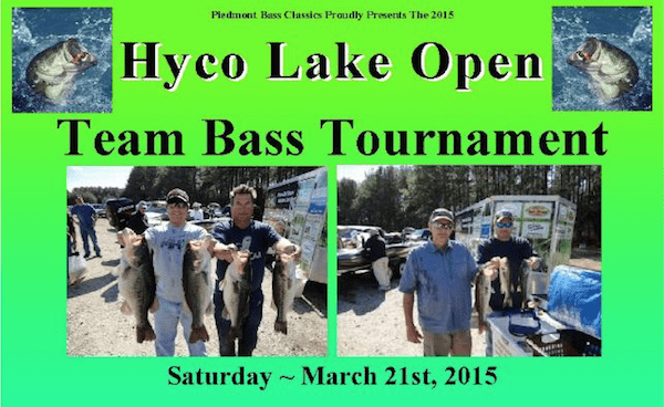 Hyco Lake Open Saturday March 21st 2015
