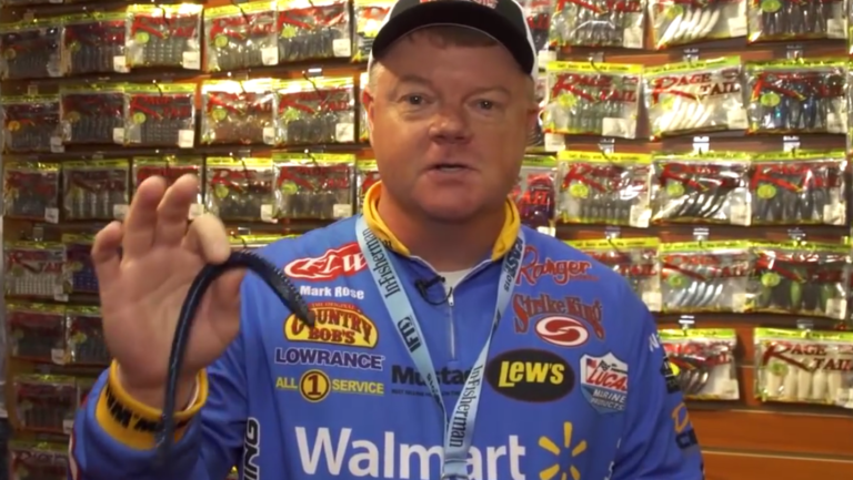 Strike King KVD Perfect Plastic 10″ Bullworm with FLW Pro Mark Rose | ICAST 2015
