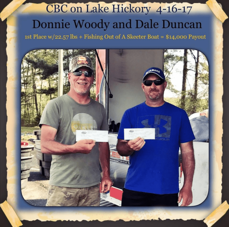 Donnie Woody & Dale Duncan Win Carolina’s Bass Challenge on Lake Hickory April 16,2017