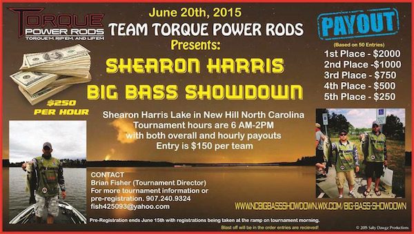 Come out & Fish the Shearon Harris Big Bass Showdown June 20th 2015