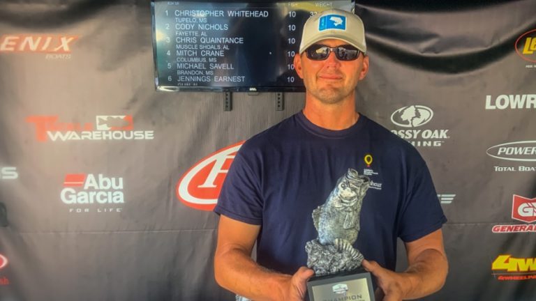 Tupelo’s Whitehead Earns Win at Two-Day Phoenix Bass Fishing League event on Pickwick Lake