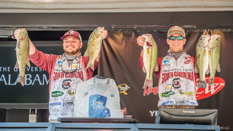 UNIVERSITY OF SOUTH CAROLINA LEADS AFTER DAY ONE OF YETI FLW COLLEGE FISHING NATIONAL CHAMPIONSHIP ON WHEELER LAKE