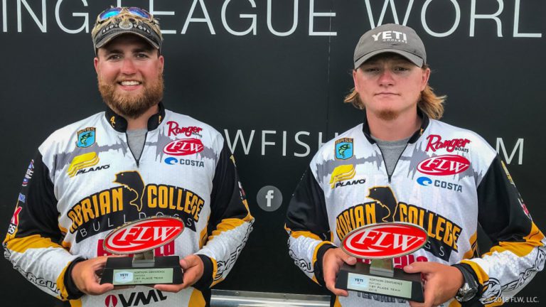 ADRIAN COLLEGE WINS YETI FLW COLLEGE FISHING NORTHERN CONFERENCE EVENT ON LAKE CAYUGA PRESENTED BY BASS PRO SHOPS