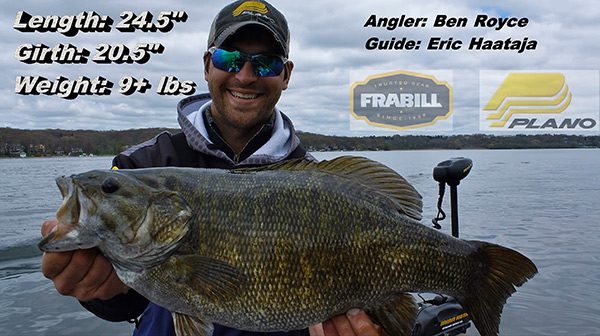 Possible State Record Wisconsin Smallmouth Landed on Film and Released by: Jason Sealock