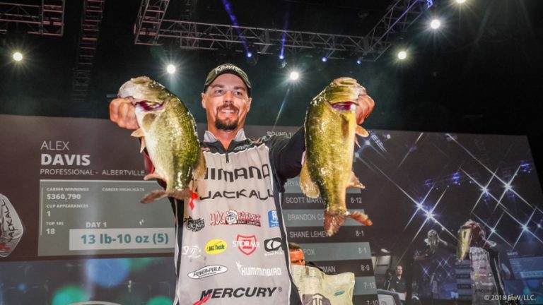 ALABAMA’S DAVIS GRABS LEAD ON DAY ONE OF PROFESSIONAL BASS FISHING’S FORREST WOOD CUP