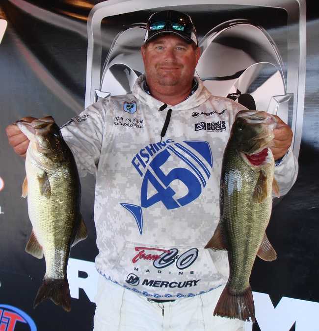 Eric Silverstrim of Indian Mound, TN won the American Bass Anglers, RAM Truck Open Series Area 1 two-day Championship, held on September 9th-10th 2017 on Lake Chickamauga