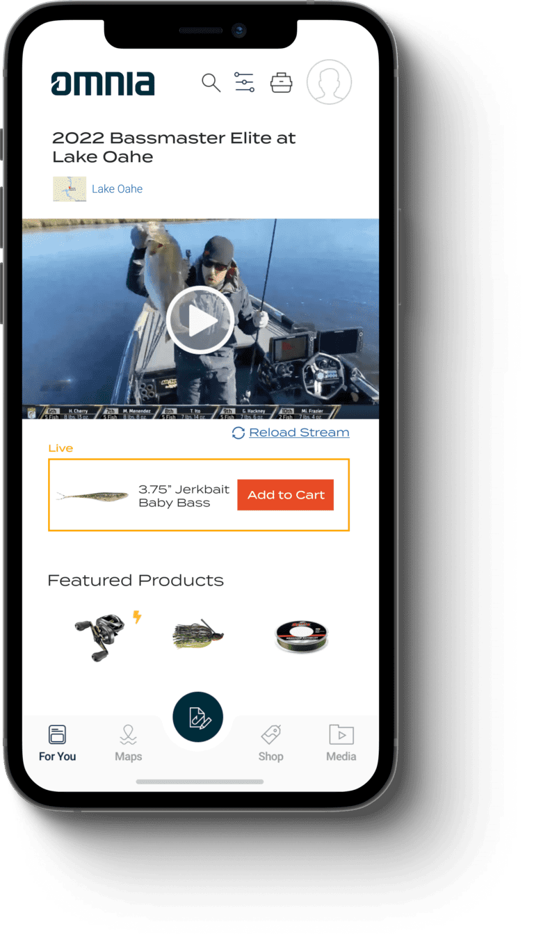 Omnia Fishing Will Simulcast Bassmaster LIVE From Lake Oahe As Shoppable Feed