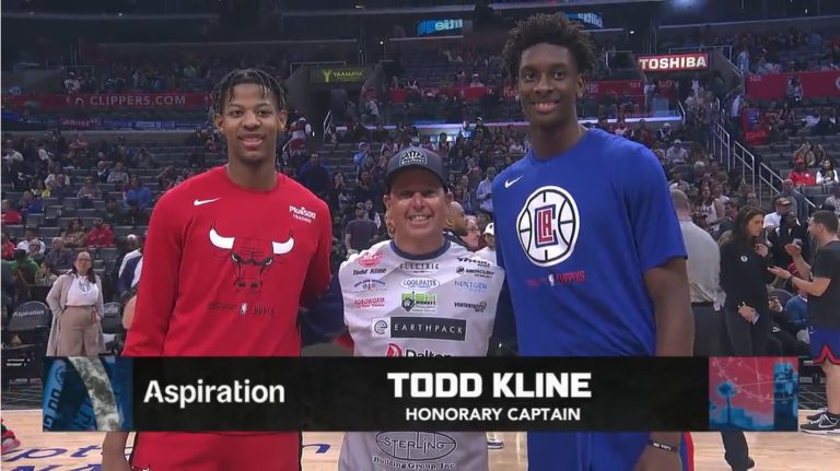 MLF Toyota Series Pro Todd Kline Named Honorary Captain at L.A. Clippers Game