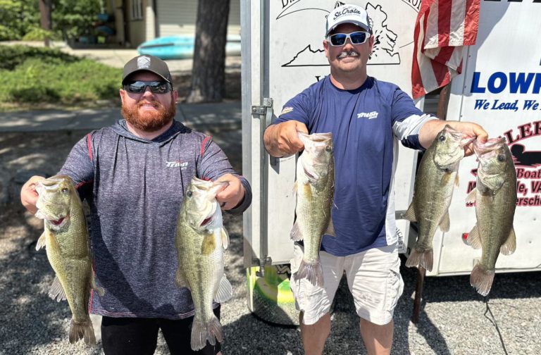 Jacob Lee & Sam Terry Lead Day 1 of the Bass Nation of VA event on Buggs Island with 16.15lbs