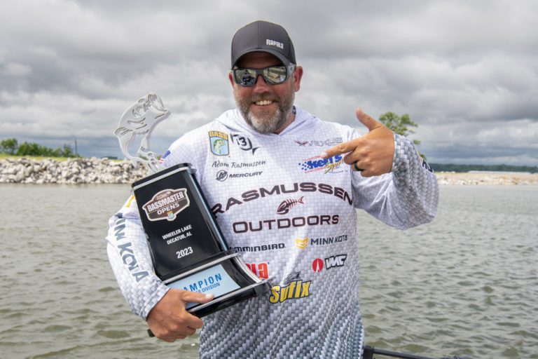 Huge morning rally lifts Rasmussen to Bassmaster Open win at Wheeler Lake