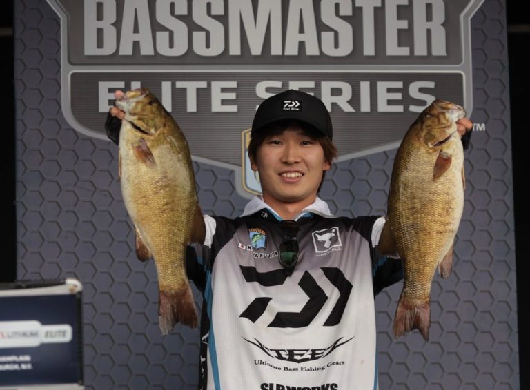 Rookie Fujita moves into lead at Bassmaster Elite Series event on Lake Champlain