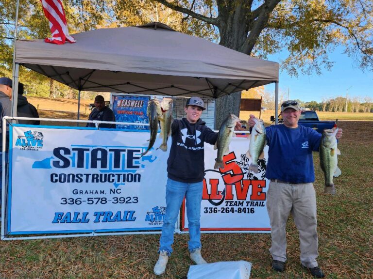 Gray & Garber Win 5 Alive/State Construction Fall Trail on Hyco Lake