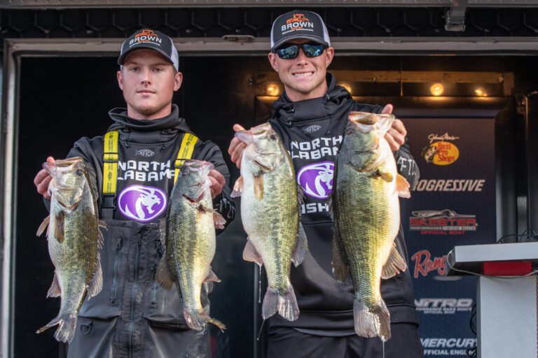 University of North Alabama brothers lead Bassmaster College Series event at Lake Murray