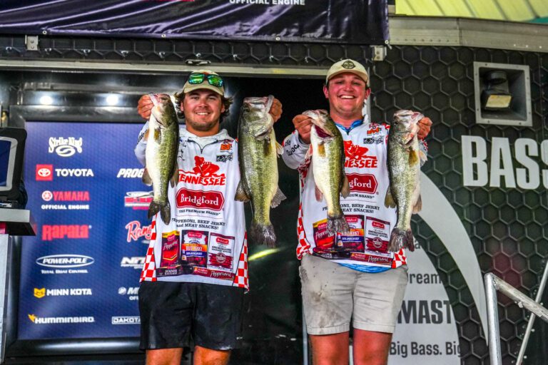 Paden and Bissing manage windy conditions to lead Bassmaster College Series event at Sam Rayburn Reservoir