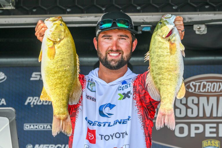 McKinney overcomes missed opportunities to maintain lead at Bassmaster Open at Lake St. Clair